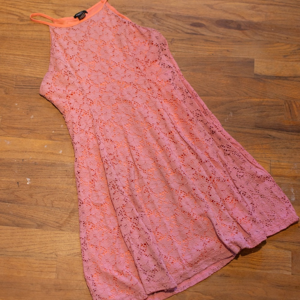 Lace Hot Pink Summer Dress